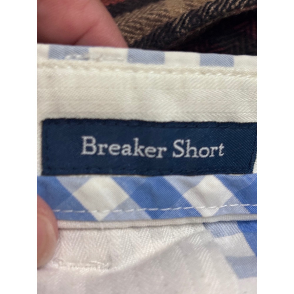 Vineyard Vines Mens Breaker Shorts Blue White Gingham Plaid Cotton Size 36 - Picture 8 of 8